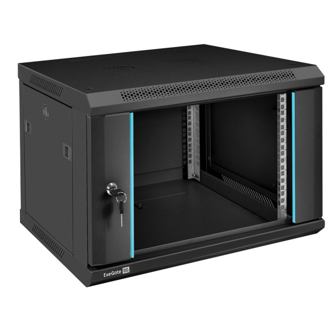Шкаф телекоммуникационный EXEGATE EC-WM-6U.450.G.BLACK EX298605RUS