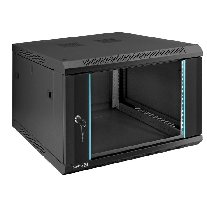 Шкаф телекоммуникационный EXEGATE EC-WM-6U.600.G.BLACK EX298606RUS